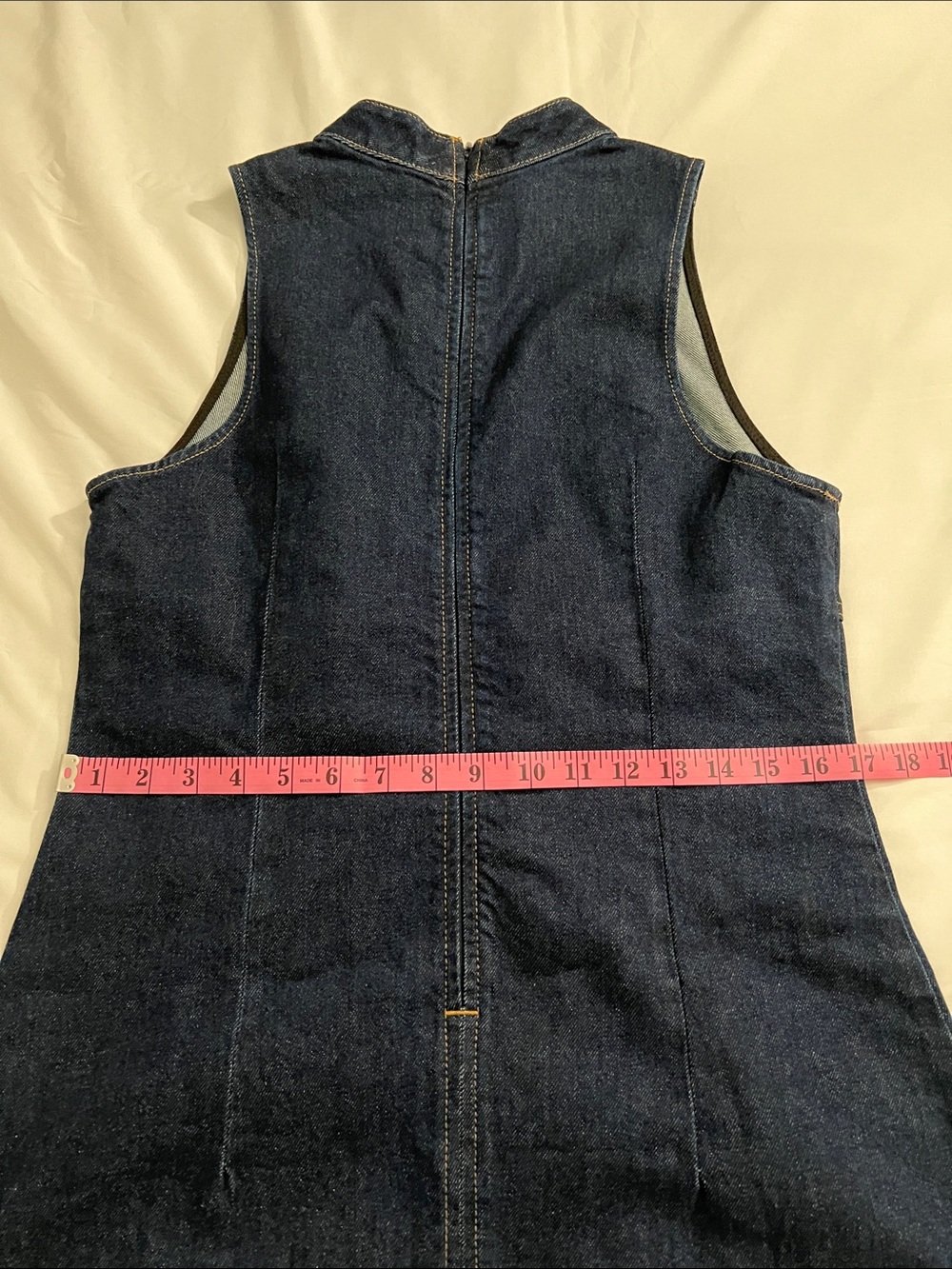 Calvin Klein Jeans Dark Denim Midi Dress L - Picture 14 of 14